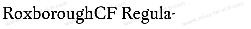 RoxboroughCF Regula字体转换